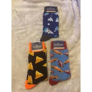 Juncture Novelty Crew Socks 3 Pack Size 6-12 Nacho Car